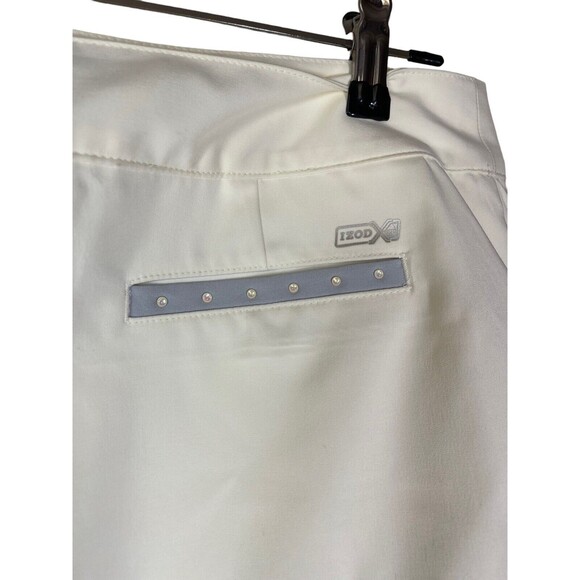 Izod Womens Ivory Plaid Skort Size 10 Golf Tennis PickleBall Rhinestones - Picture 6 of 13